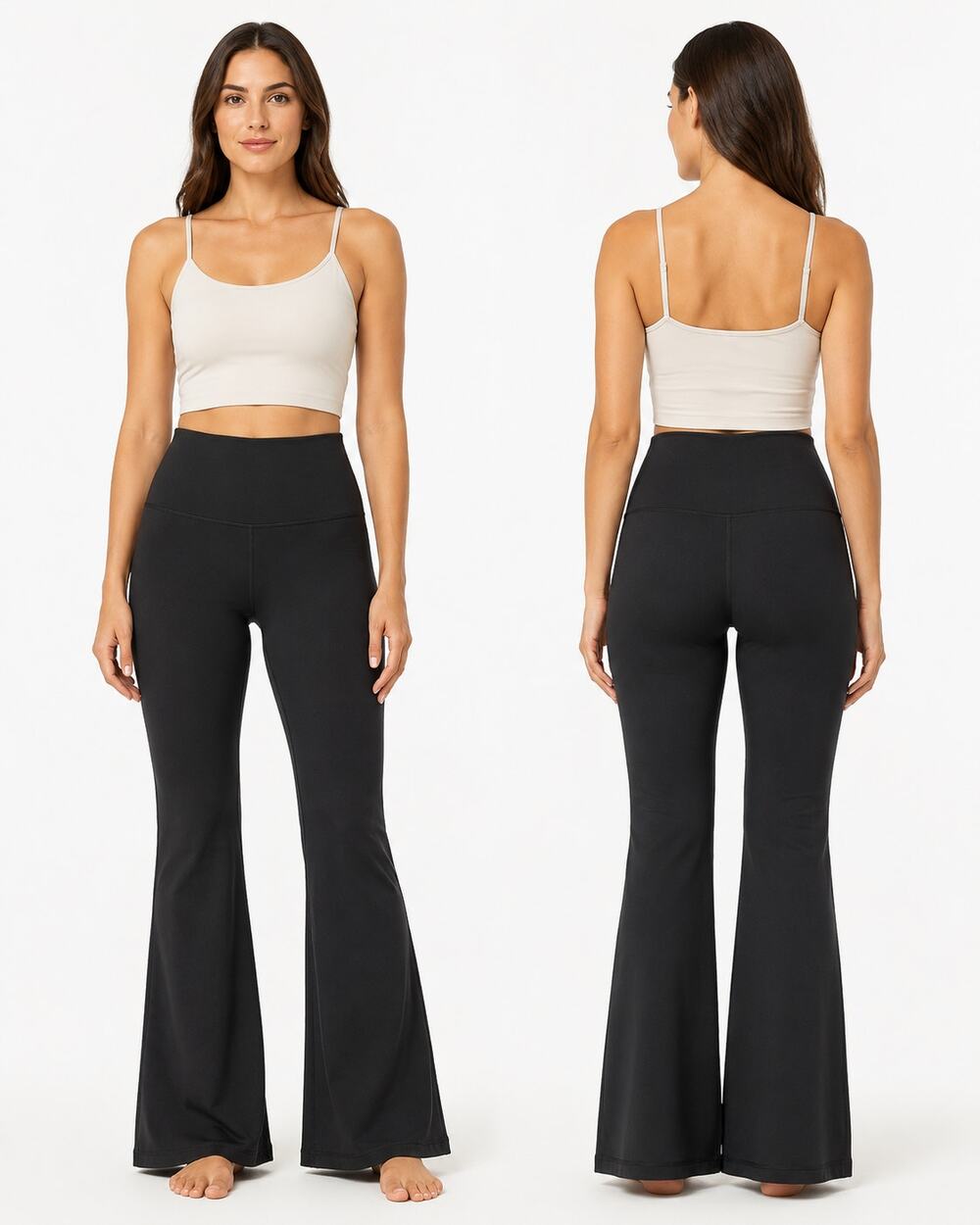 Yogalicious Polarlux Everyday Flare Pants Womens M Black High Rise Fleece Yoga
